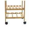 Kitchen Storage Cart with Wine Rack, 15.25Wx15.25Dx31.5H