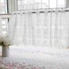 Swan - Translucent Short Kitchen Curtain Half Window Curtain Cafe Tier Curtain