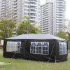 10'x20' Outdoor Party Tent with 6 Removable Sidewalls, Waterproof Canopy Patio Wedding Gazebo, Black