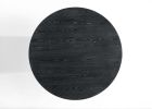 Jasper Ebony Black 47" Wide Contemporary Round Dining Table