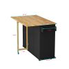 Kitchen Island Cart with 2 Door Cabinet and Three Drawers,43.31 Inch Width with Spice Rack,Towel Rack