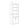 Traditional 5 Shelf Bookcase with Doors