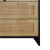 4 Drawers Rattan Cabinet,for Bedroom,Living Room,Dining Room,Hallways,Easy Assembly