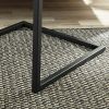 C-Shape Metal End Table, Espresso/Black Finish